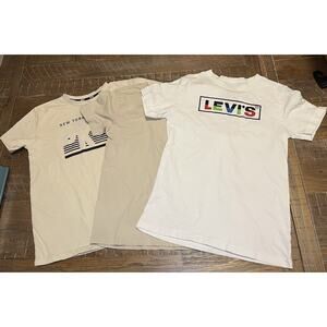 Lot Of 3 Boys T-shirts Size Large True Religion DKNY Levi’s Each Has Flaws